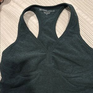 Beyond Yoga Forest Green Racerback Crop Top